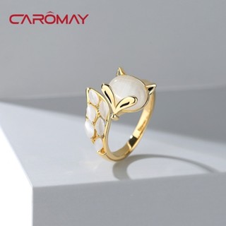 熱賣#CAROMAY小狐狸開口戒指女設計感時尚食指戒韓版可調節戒指女款RX11