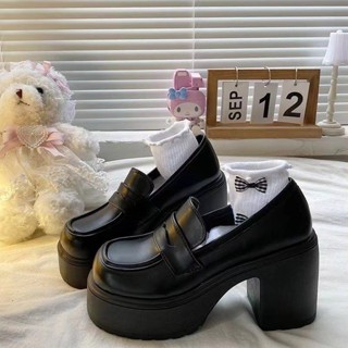 瑪莉珍鞋 瑪莉珍 女涼鞋厚底 厚底福樂鞋 瑪珍莉鞋 瑪麗珍高跟皮鞋粗跟鞋女2024春季新品英倫風厚底小皮鞋增高樂福鞋