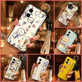 XIAOMI 時尚設計掛繩手機殼適用於小米 POCO M4 5G/Redmi Note11R 5G 腕帶後蓋支架防震可愛
