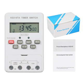 KG316TA 220V 25A 定時器開關 微電腦時間控制器 自動循環定時開關 全自動大功率迷你時控 可設置16組定時