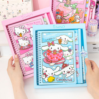 玉桂狗線圈本筆記本本子三麗鷗手賬本禮盒套裝女孩兒童生日禮物Yuguigou Coil Notebook Notebook