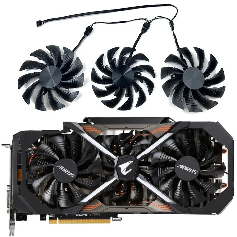 新T129215BU AORUS GTX 1080 Ti GPU 風扇,適用於技嘉 AORUS GeForce GTX