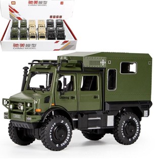 模擬汽車模型[散裝]馳美1:28烏尼莫克房車玩具閤金聲光迴力模擬越野車模型C330車模 生日禮物 男生禮物