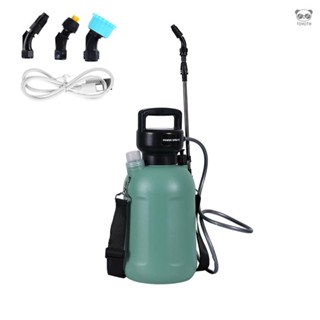 5L大容量電動噴霧器 澆花消毒噴灑專用噴壺 家用園藝打藥噴霧器 7.4V 5L 綠色 圓柱形