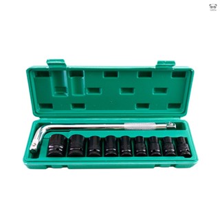1/2 電動扳手套筒 包含1個L型扳手+9個套筒（10mm/12mm/13mm/14mm/15mm/17mm/19mm/