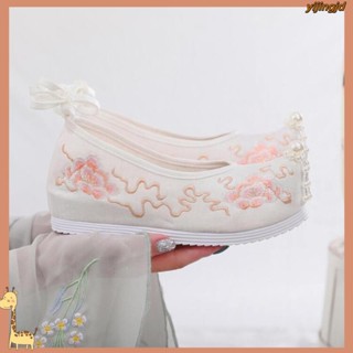 古風漢服鞋子 現貨 內增高 古裝翹頭鞋刺繡 繡花鞋 舞鞋 增高鞋 女休閒鞋 老北京布鞋 古風鞋 古裝鞋 紅鞋 旗袍鞋