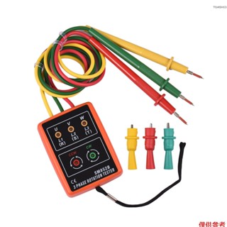 Winn Phase Tester 便攜式 3 相旋轉測試儀相序儀帶 LED 蜂鳴器的相序指示器 60V~600VAC
