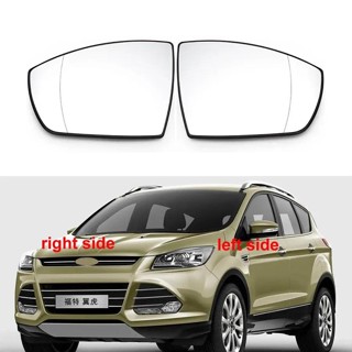適用於福特 Kuga 2013-2019 汽車配件外後視鏡反光鏡片後視鏡鏡片玻璃帶加熱 1PCS