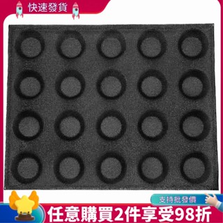 20孔矽膠模具蛋糕T迷你披薩模型圓形麵包漢堡模具不粘烤盤工具
