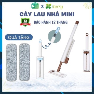 廚房拖把迷你玻璃清潔劑 180 度旋轉拖把自擰方便縫隙刷和衣架-