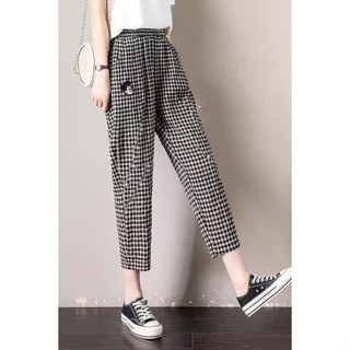 《現貨下單》【回購率高】褲子女季穿搭媽媽九分褲高腰顯瘦女裝休閒褲蘿蔔褲哈倫褲女寬褲/運動褲女/休閒褲女/高腰