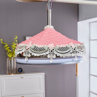 Dust proof lampshade隱形吊扇燈防塵罩圓形風扇燈蓋巾餐廳電扇燈遮灰罩裝飾布藝防塵罩現貨25.6.2
