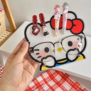 可愛Hello Kitty眼鏡收納架可愛桌麵亞克力墨鏡放置架髮夾收納架