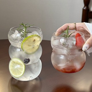 生活館 現貨批發高硼矽玻璃果汁杯 家用牛奶咖啡杯 新款高顏值可愛玻璃杯