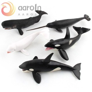 AARO海洋動物模型,模擬抹香鯨鯨魚公仔,創意海洋動物水下生物教育類海洋生物人物家居裝飾