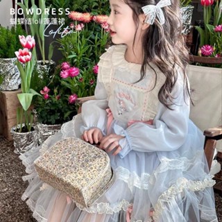 阿蓮家 上線 熱賣 2506 女童蘿莉塔公主裙2025春裝新款女寶生日裙兒童禮服洋裝女孩裙子