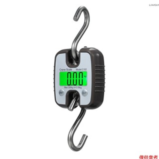 迷你數字起重機秤 300kg 吊秤高精度手持式 S 形倒鉤起重機秤帶 LCD 顯示屏電子便攜式起重機秤 3 單元