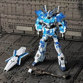 HG 1/ 144比例獨角獸髮光水晶車身模型套件興東XD組裝動作人偶機器人塑料玩具