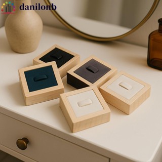 DANILO木製珠寶展示道具,戒指支架盒純色款耳環戒指收納盒,櫃檯珠寶道具珠寶首飾展示結婚戒指盒