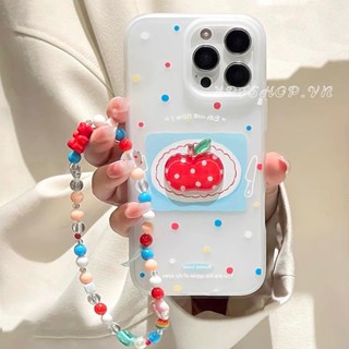 適用於 iPhone 16ProMax 16Plus 15 14 13 12 11 防震保護殼的立體水果鏈啞光手機殼