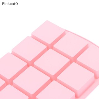 Pinkcat0 12 腔方形矽膠模具,用於 DIY 布朗尼咬軟糖蛋糕糖果果凍烤盤兒童烘焙裝飾模具 TW
