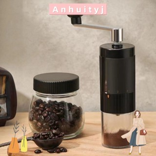 ANHUITYJ咖啡豆研磨機,5檔陶瓷芯手動咖啡研磨機,新的錐形毛口可調節快速磨豆咖啡機家用