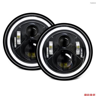 Winn 2 件 7 英寸汽車摩托車 LED 大燈帶 DRL/轉向訊號/近光燈/遠光燈 7 英寸 H4 圓形 LED 大
