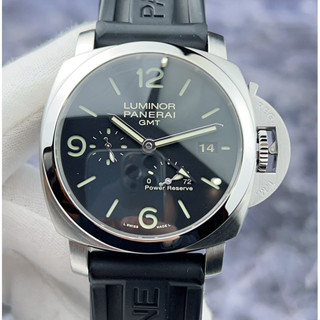 Panerai 沛納海PAM00321精鋼材質GMT兩地時動儲顯示自動機械男表44mm