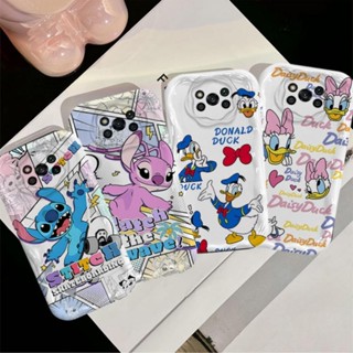 XIAOMI 小米 POCO X3 X3Pro X3NFC 卡通奶油保護套縫線唐老鴨情侶軟 TPU 3D 波浪矽膠手機殼