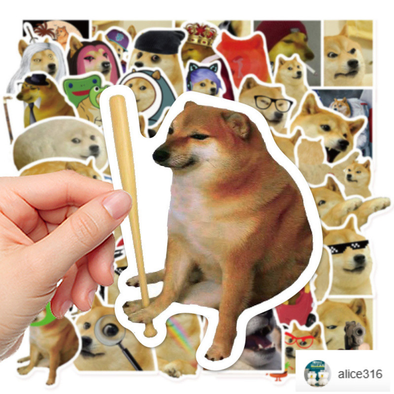 嗨購50 件裝搞笑煩人的狗系列塗鴉貼紙手提箱手機殼筆記本電腦頭盔滑板防水裝飾貼紙 DIY 創意