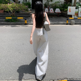 【HOT 本舖】 美式復古闊腿彎刀褲設計感多結構寬鬆淺卡其拖地褲長褲&加長