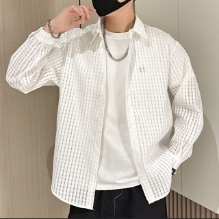 現貨速發# 夏季外套 冰絲外套 防紫外線外套 防曬外套 冰峰外套 輕便 透氣 超薄 防曬 夏季 男士 痞帥 潮流 鏤空