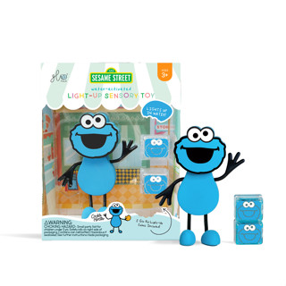 Glo Pals洗澡感官玩具/ 芝麻街/ 炫光小夥伴/ 附2顆小冰塊/ Cookie Monster eslite誠品