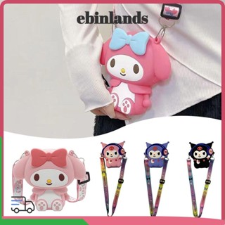 LUCKY-EBINLANDS 兒童零錢包,矽膠卡通動漫人物耳機 Kuromi 斜挎包,公主可調節肩帶 Melody 女
