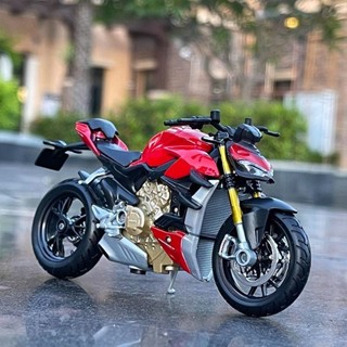 正版1:18杜卡迪機車V4S大魔鬼1199模擬合金機車模型擺件禮物男6.3
