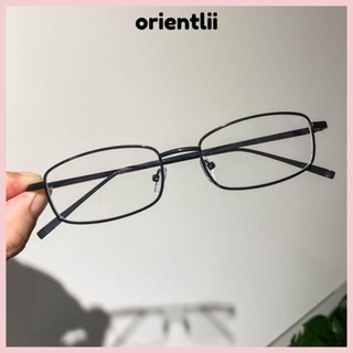 ORIENTLIIY 防藍光眼鏡,超輕護眼方形眼鏡,舒適金屬 Y2K 原宿藍色阻擋眼鏡眼鏡男士女士