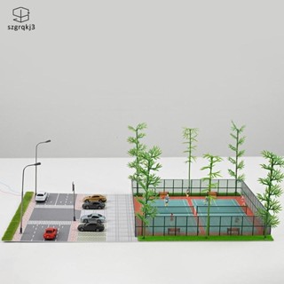 [szgrqkj3] 道路場景 1/160 裝飾汽車車庫展示櫃適用於風扇模型車玩具車