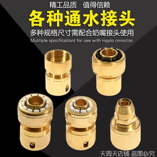 【可開發票】 全銅 快速接頭 洗車 配件 3分 4分 5分 水管 通水 接頭 水槍 四分 軟管【臺灣出貨】