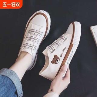 泰國懶人鞋 懶人鞋 拖鞋女外出 帆布鞋女2024年新款學生百搭板鞋一腳蹬懶人鞋魔術貼鞋子防滑寬腳