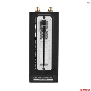 新款迷你低噪音音量控制器音量調節裝置無源前置放大器有源揚聲器音量調節控制器無需外接電源和無損輸出RCA互聯