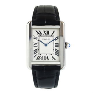 Cartier 卡地亞女表坦克系列小號方形石英機芯手錶女士W5200005
