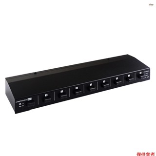 全新 LYNEPAUAIO B028 2 進 8 出功率放大器和揚聲器箱切換器,8 通道揚聲器分配裝置,揚聲器開關獨立手