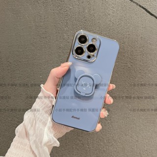 ins爆款 電鍍 卡通熊 指環支架 防摔手機殼 紅米 Note 12 13 14 4G Pro Pro+ 5G
