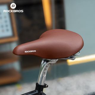 ROCKBROS 自行車鞍座復古休閒皮革防水經典減震騎行配件