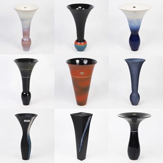 日本進口池坊標準花器信樂燒特大花瓶 日式花道插花器皿擺件生花