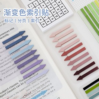 新品現貨漸變彩色索引貼重點標記極細熒光箭頭便利貼分頁貼分類便籤貼紙20250601