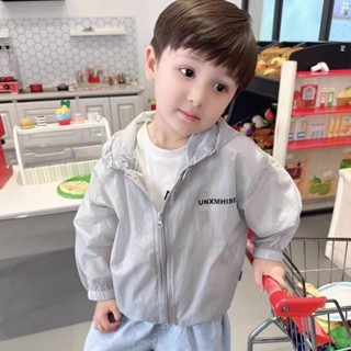 《現貨下單》兒童夏季防曬服女童薄款小外套皮膚衣男童輕薄透氣運動連帽外套童裝