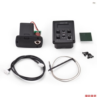 全新原聲吉他拾音器民謠古典吉他拾音器 4 段均衡器 BASS/MIDDLE/TREBLE/PRES 拾音器 LCD 螢幕