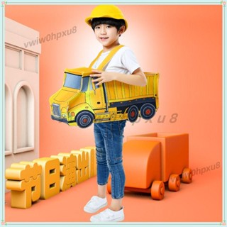 ✨臺灣出貨✨萬聖節兒童服裝消防汽車卡丁車衣服cos創意表演服裝幼兒園演出服