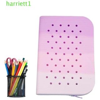 HARRIETT鉛筆袋,孔軟矽膠鉛筆盒,透氣大容量便攜式重量輕文具收納袋化妝品